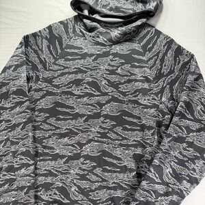 Nike Spotlight Hoodie Mens Small Black Tiger Stripe Camo AOP Basketball Pullover